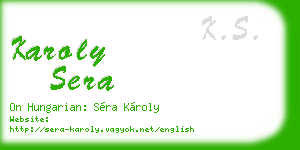 karoly sera business card